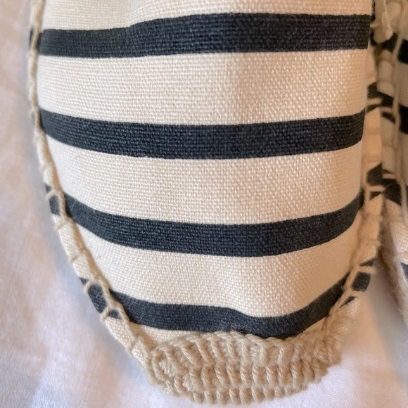 Soludos stripe canvas ankle tie espadrille sandals - Picture 4 of 7